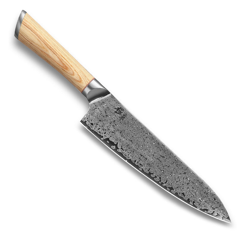 Damascus kitchen knife set – individual knife A B C D E F options