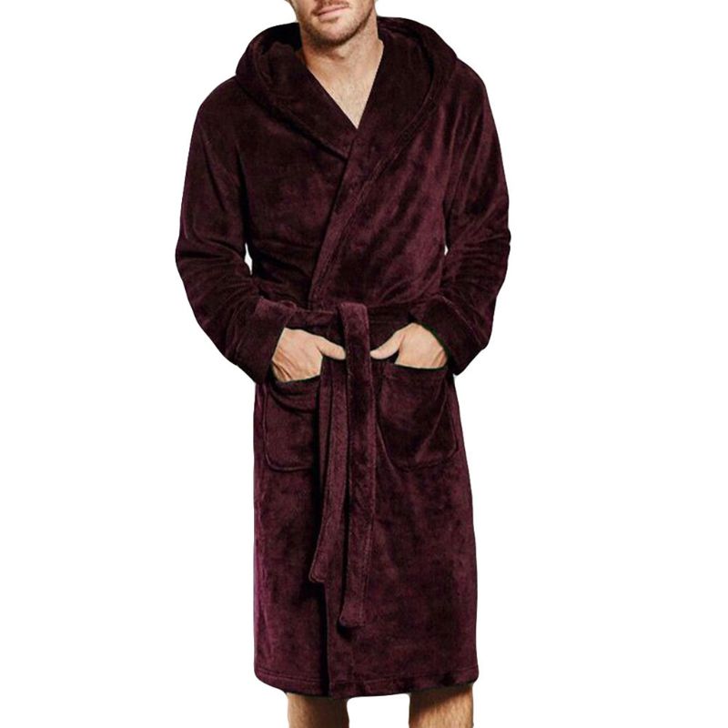 Nylon hooded bathrobe for men and women – 80% nylon corduroy material