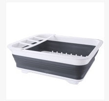 Folding dish drainer drying rack – tableware fruit vegetable storage use