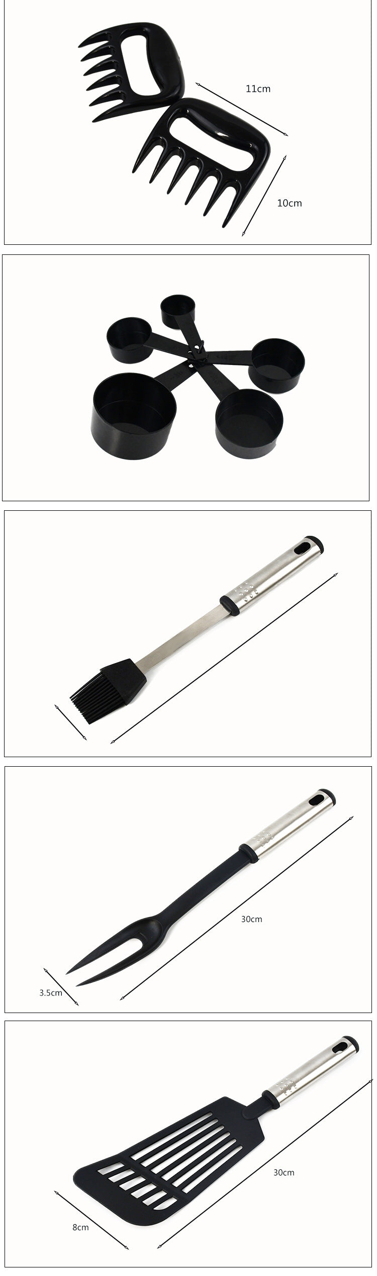 Nylon kitchen utensils set 44 piece – heat resistant durable nylon