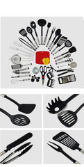 Nylon kitchen utensils set 44 piece – complete cooking tool collection