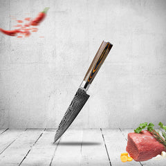 Laser pattern chef knife stainless steel – laser engraved blade detail