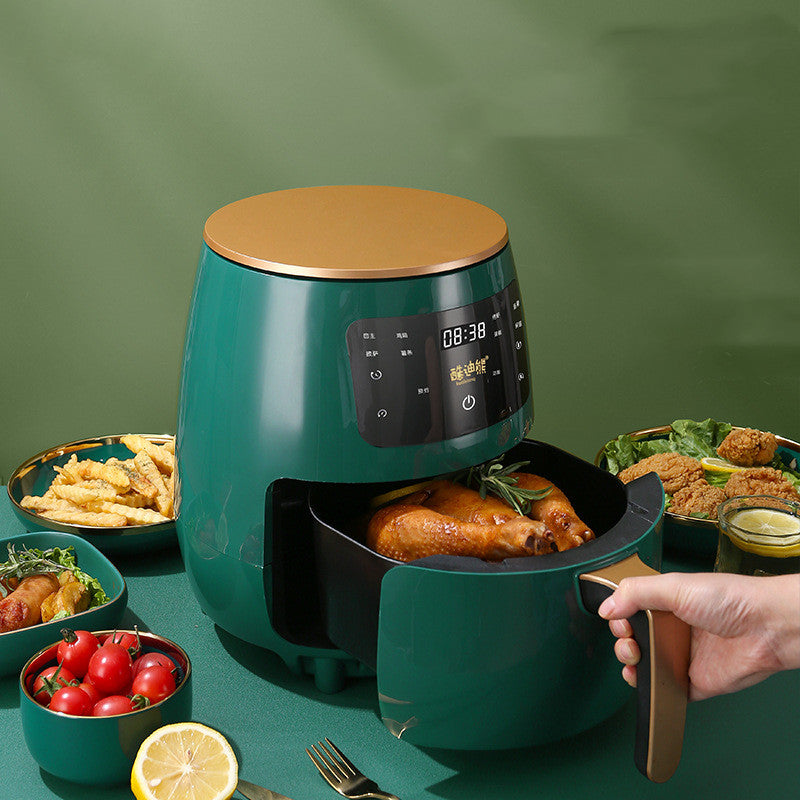 4.5L smart air fryer for home – red black green color options detail