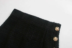 Small Incense Style High Waist A-Line Metal Buckle Short Skirt Female Temperament Small Skirt