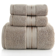 Cotton bath towel set 3 piece – 100% pure soft absorbent 6 colors front view
