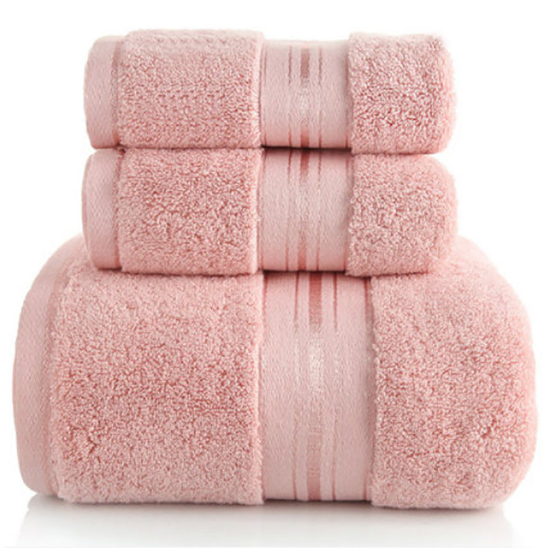 Cotton bath towel set 3 piece – 760g thick plush quality weight detail