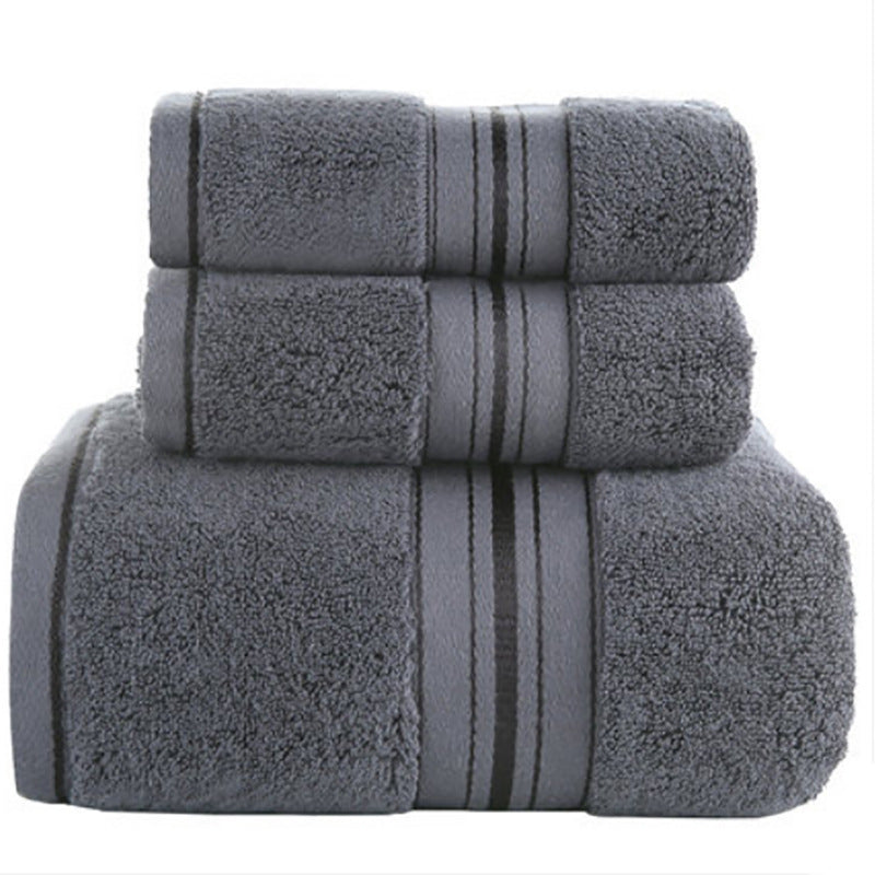 Cotton bath towel set 3 piece – 70x150cm bath towel 34x75cm face towel