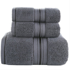 Cotton bath towel set 3 piece – 70x150cm bath towel 34x75cm face towel