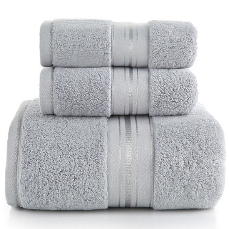 Cotton bath towel set 3 piece – 1 bath towel 2 face towels complete set