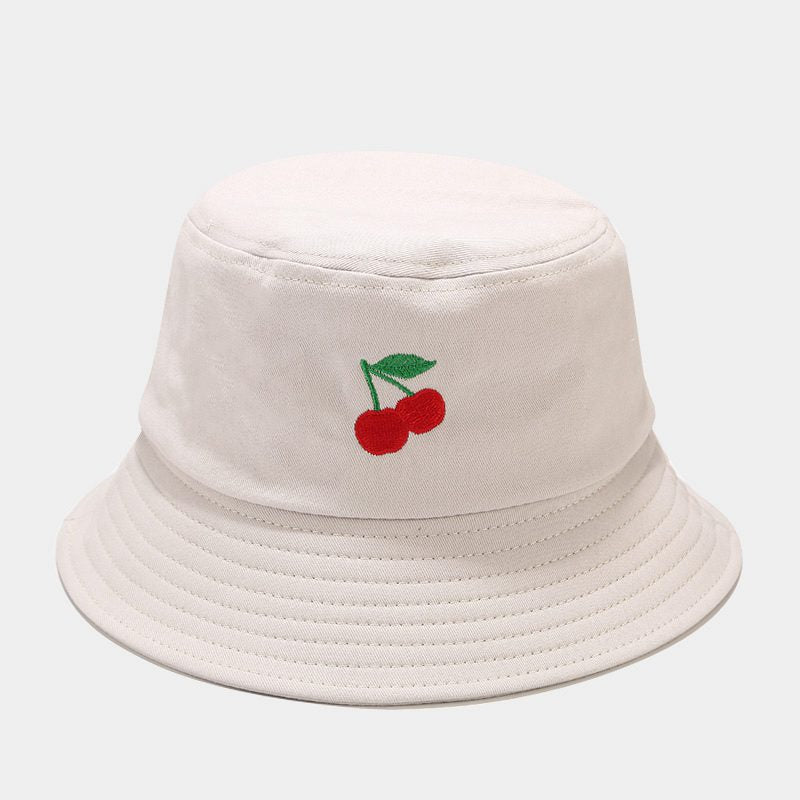 New Fruit Pattern Embroidery Fisherman Hat Women