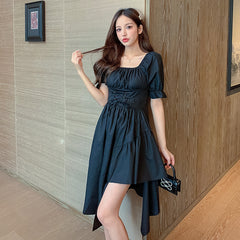 Niche Design Sense Hepburn Style Waist Skirt Women