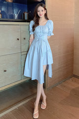 Niche Design Sense Hepburn Style Waist Skirt Women