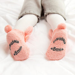 Coral Fleece Cute Little White Rabbit Girls In Tube Socks