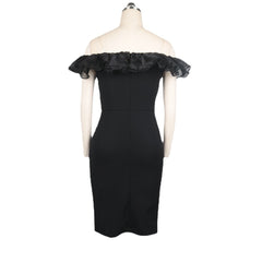 Sexy One-Shoulder, Wooden Ears, High-Waisted Slit, Large Size, Buttocks, Women'S Dress