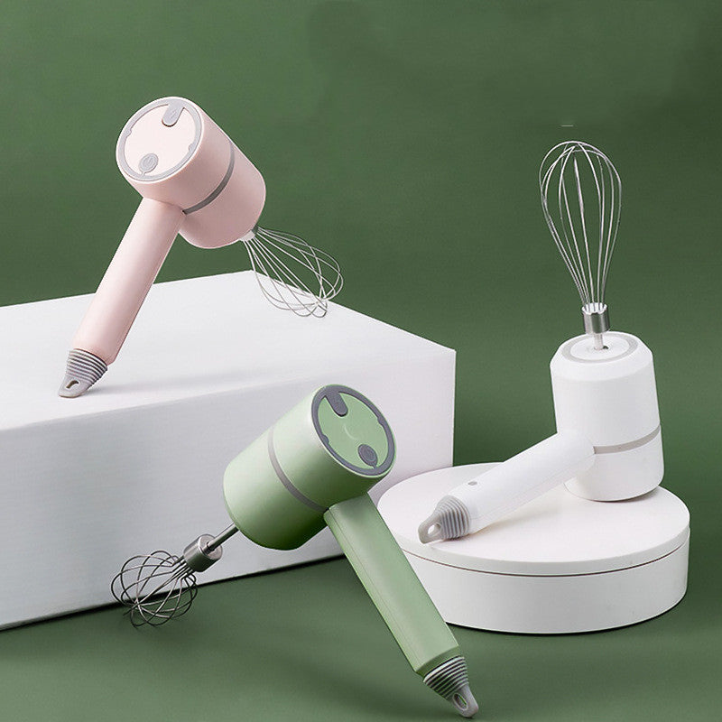 Rechargeable electric egg beater handheld – 370g lightweight self-stand