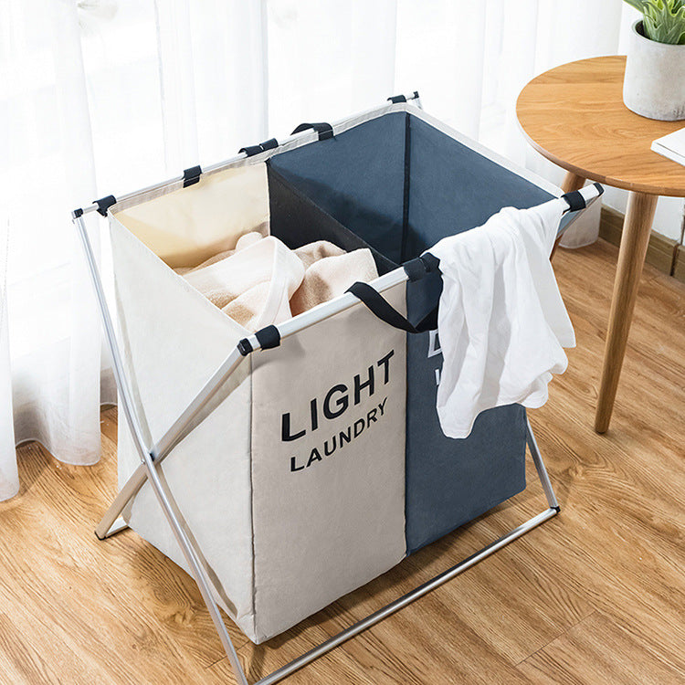 Collapsible laundry hamper Oxford cloth – three grid option C 68x38x60cm