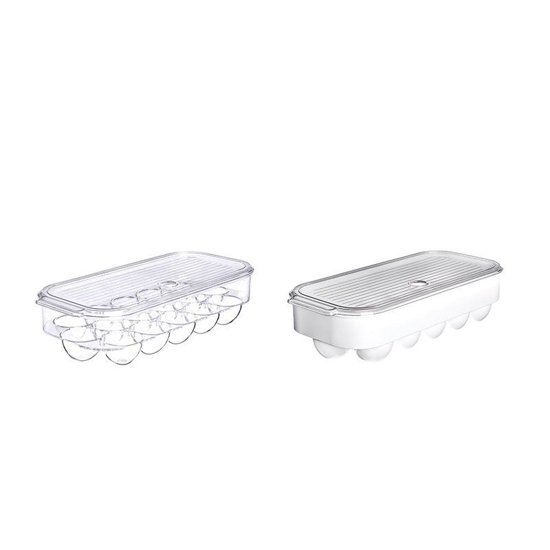 Refrigerator egg storage box – food safe PET material close-up