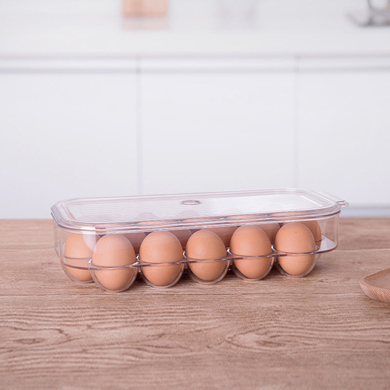 Refrigerator egg storage box – stackable fridge shelf organization