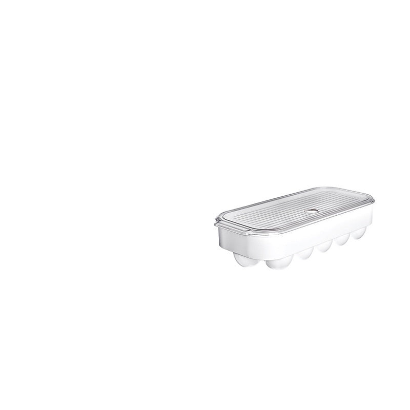 Refrigerator egg storage box – white transparent color options detail