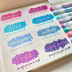 Dual tip highlighters for students – fluorescent color option detail