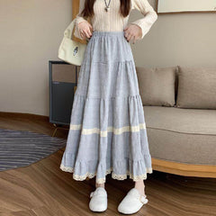 Design Sense Stitching Skirt Women's Springsummer Gentle Drape