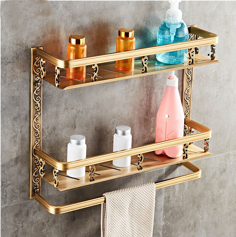 European bathroom shelf space aluminum wall – 6mm drill installation method