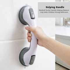 Bathroom suction grab bar safety handle – 300lb non-slip shower rail front view