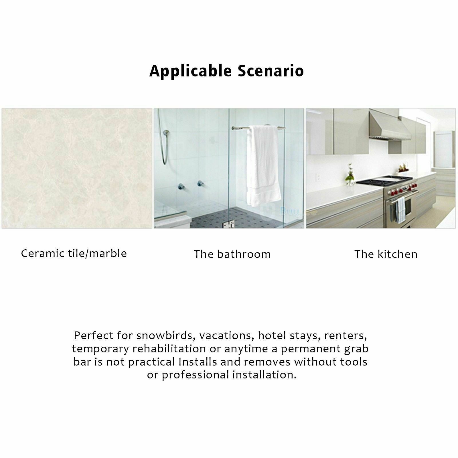 Bathroom suction grab bar safety handle – Pick N Drop safety gift USA Europe