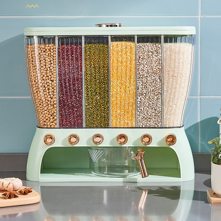 Kitchen grain storage box with compartments – Pick N Drop pantry gift USA Europe