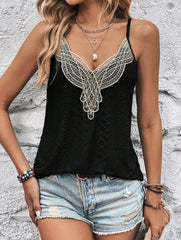 Women Contrast Lace Schiffy Camisole