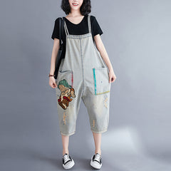 Women's Loose New Embroidered Cartoon One Piece Harem Pants