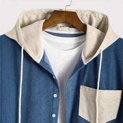 Striped Cardigan Shirt Men's Button Corduroy Jacket