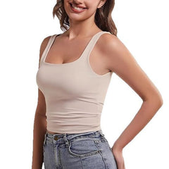 Square Collar Beauty Back Outer Wear Inner Wear Sleeveless Sling