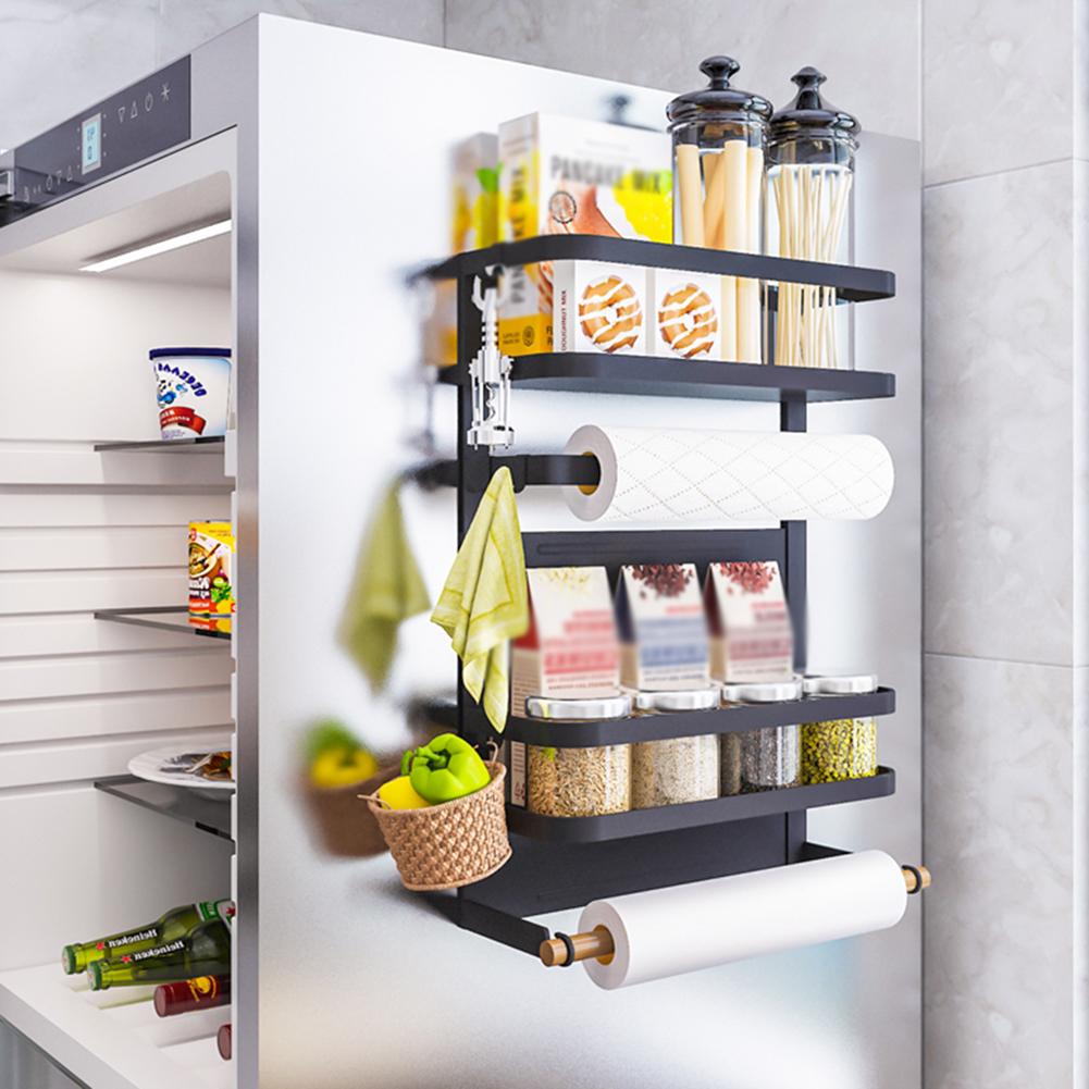 Magnetic refrigerator side shelf kitchen – magnetic wall-mounted installation