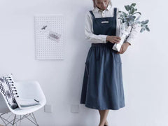 Cotton kitchen apron for home cooking – soft breathable cotton material