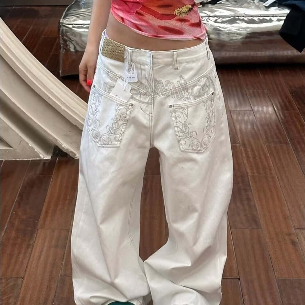 Premium High-waisted Straight-leg Jeans For Women