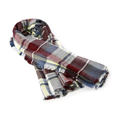 59 X 59in Women Scarf Plaid Tassel Soft Warm Blanket Scarves Womens Shawl Wraps