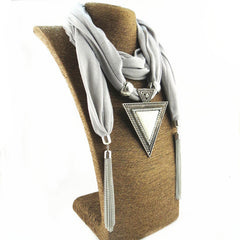 Round Chain Fringe Pendant Scarf Shawl Scarf Jewelry