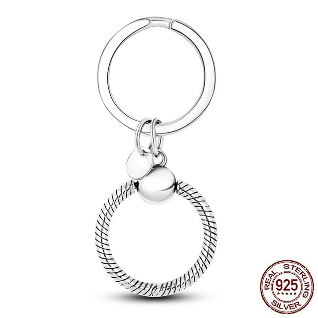 Sterling Silver Keychain Pouch Charm