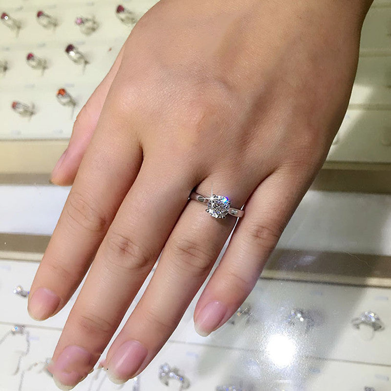 Four Prong Proposal Engagement Female Ring