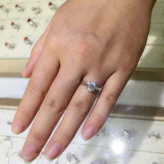 Four Prong Proposal Engagement Female Ring