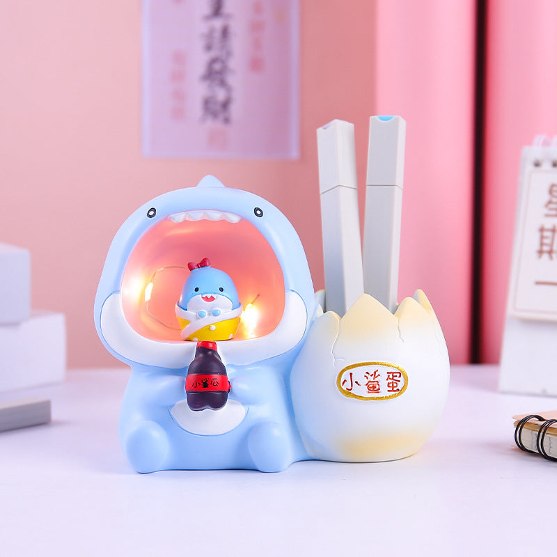Cute resin pen holder desk decoration – kawaii stationery desk accessory
