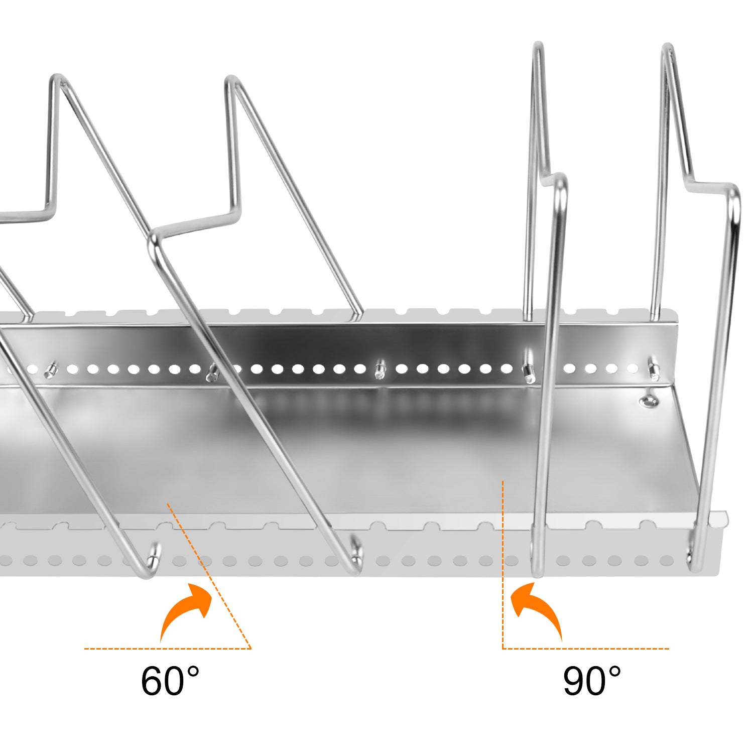 Stainless steel kitchen storage rack – long 7-tier large capacity option