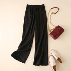 Literature And Art Cotton And Linen Large Casual Wide Leg Pants Women
