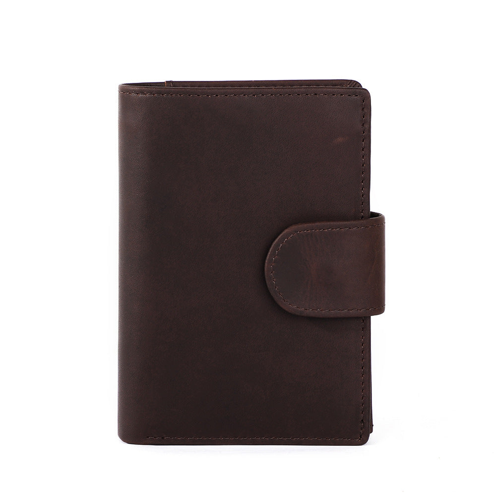 Crazy horse leather wallet for men – premium cowhide bifold USA Europe