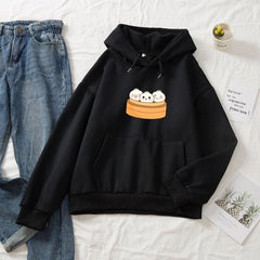 Hooded Solid Color Versatile Loose Student Hoodie Youth Casual