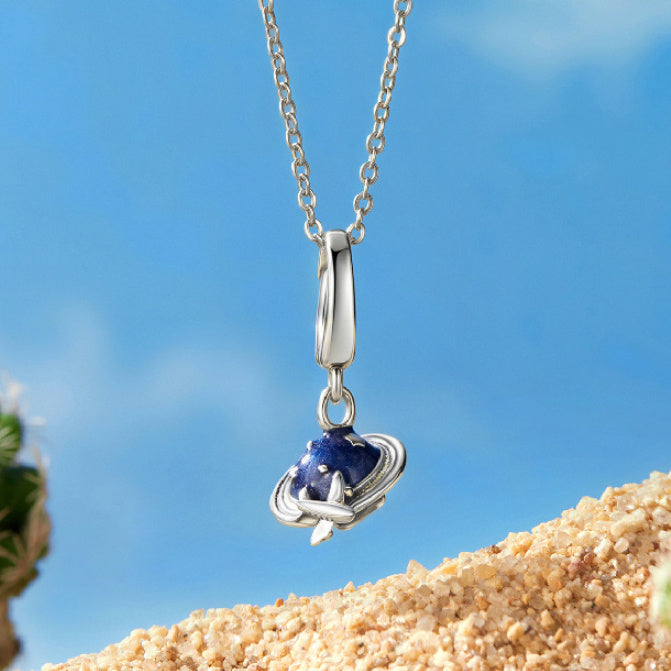 S925 Sterling Silver Beads New Diy Ornament Buckle Open And Close Universal Travel Pendant