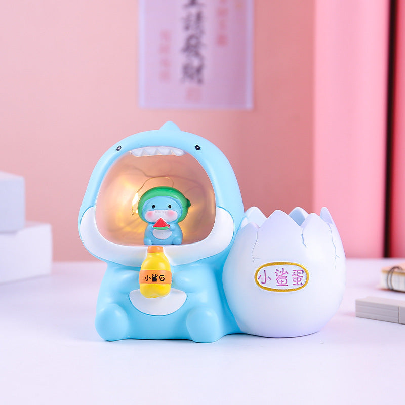 Cute resin pen holder desk decoration – synthetic resin durable finish
