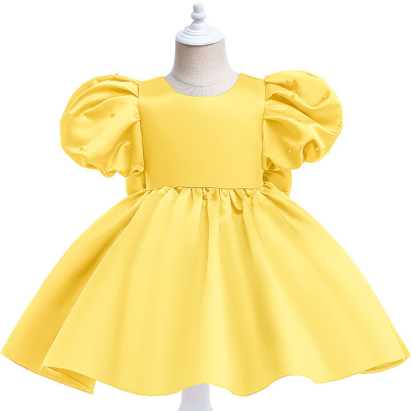 European And American New Girls' Sleeveless Mesh Puffy Dress