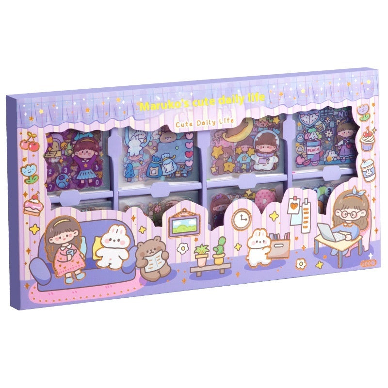 Waterproof cartoon stickers pack 200 pcs – journal planner decoration use